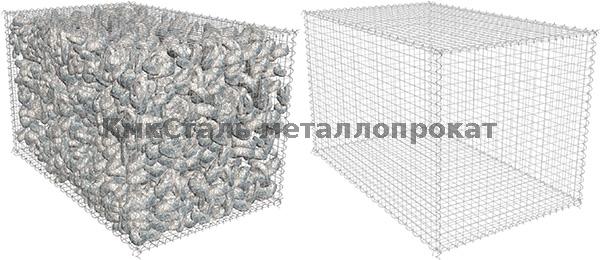 Купить сетку в наличии для габиона 1000х700х700 мм. ячейка 50х50 мм ...